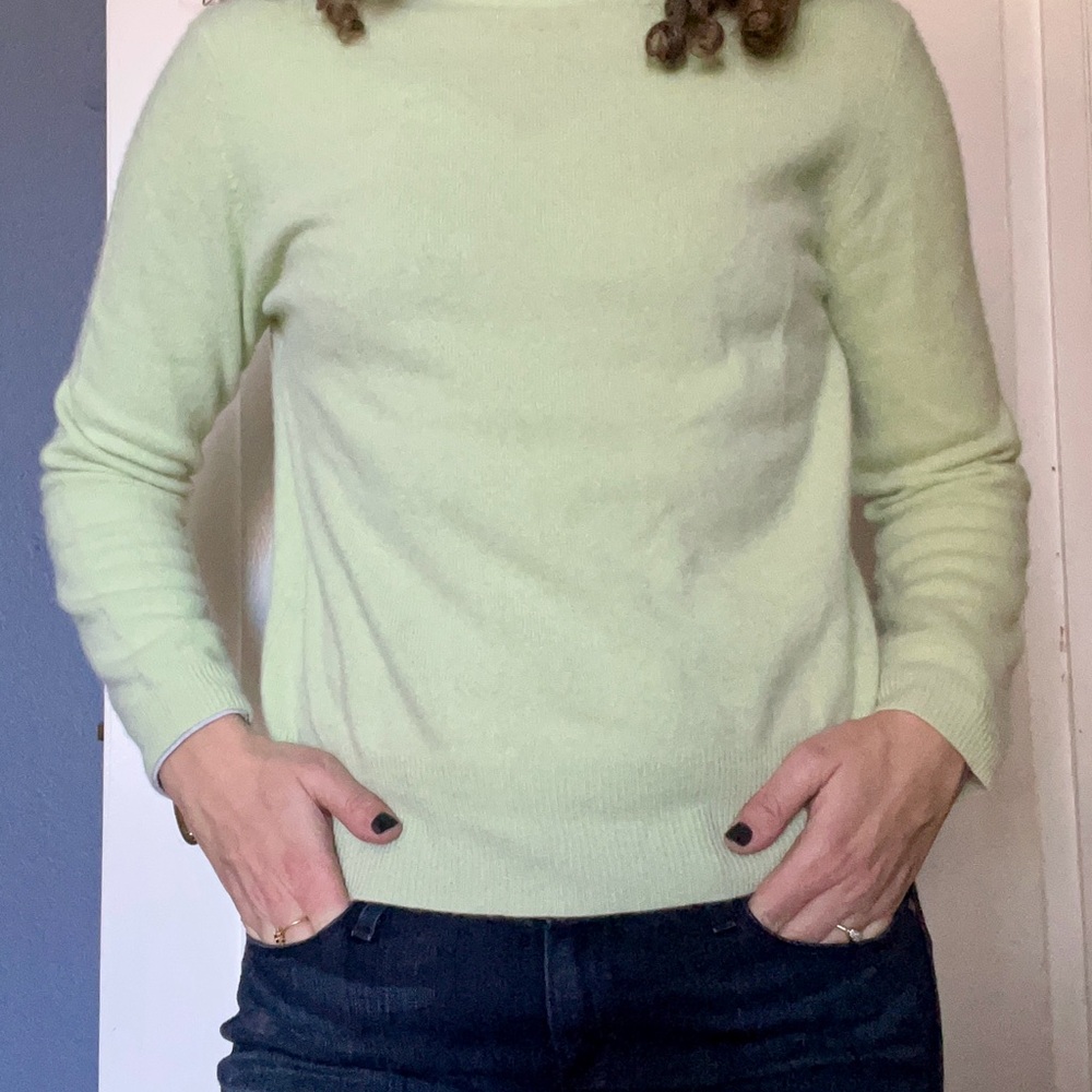Croft & Barrow Soft Mint 100% Cashmere Turtleneck Sweater
